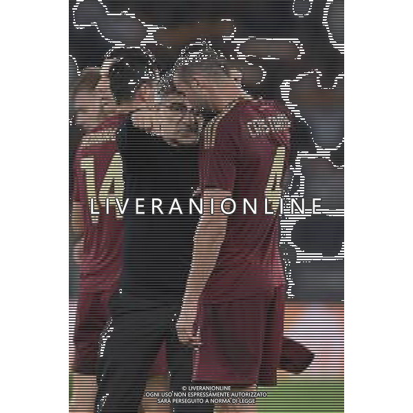 Roma vs Dinamo Kiev - Europa League - 3 giornata Stadio Olimpico - Roma 24-10-2024 nella foto Juric e Cristante ©Federico Gaetano /AGENZIA ALDO LIVERANI SAS