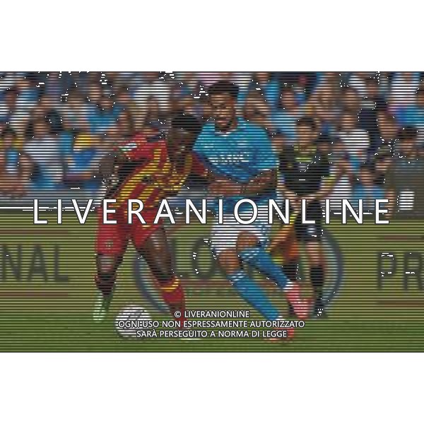 TVEM October 26, 2024 Napoli, Italy - SSC Napoli vs US Lecce - Italian soccer serie A 2024/25 - Diego Armando Maradona Stadium. In the pic: Lameck Banda of US Lecce in action against Cyril Ngonge of SSC Napoli ©Emmanuele Mastrodonato /AGENZIA ALDO LIVERANI SAS