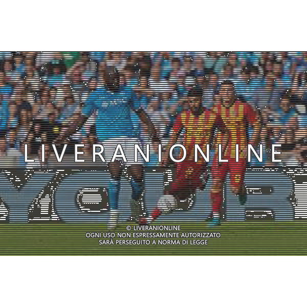 TVEM October 26, 2024 Napoli, Italy - SSC Napoli vs US Lecce - Italian soccer serie A 2024/25 - Diego Armando Maradona Stadium. In the pic: Romelu Lukaku of SSC Napoli in action against Hamza Rafia of US Lecce ©Emmanuele Mastrodonato /AGENZIA ALDO LIVERANI SAS
