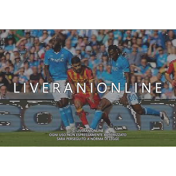 TVEM October 26, 2024 Napoli, Italy - SSC Napoli vs US Lecce - Italian soccer serie A 2024/25 - Diego Armando Maradona Stadium. In the pic: Andre’ Frank Anguissa of SSC Napoli in action against Hamza Rafia of US Lecce ©Emmanuele Mastrodonato /AGENZIA ALDO LIVERANI SAS