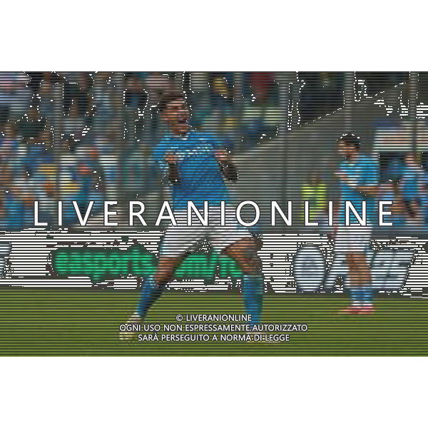 TVEM October 26, 2024 Napoli, Italy - SSC Napoli vs US Lecce - Italian soccer serie A 2024/25 - Diego Armando Maradona Stadium. In the pic: Giovanni Di Lorenzo of SSC Napoli celebrates after scoring a goal @Emmanuele Mastrodonato/AGENZIA ALDO LIVERANI SAS