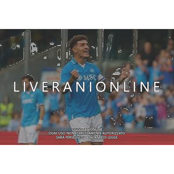 TVEM October 26, 2024 Napoli, Italy - SSC Napoli vs US Lecce - Italian soccer serie A 2024/25 - Diego Armando Maradona Stadium. In the pic: Giovanni Di Lorenzo of SSC Napoli celebrates after scoring a goal @Emmanuele Mastrodonato/AGENZIA ALDO LIVERANI SAS