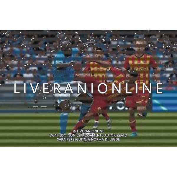 TVEM October 26, 2024 Napoli, Italy - SSC Napoli vs US Lecce - Italian soccer serie A 2024/25 - Diego Armando Maradona Stadium. In the pic: Romelu Lukaku of SSC Napoli in action against Santiago Pierotti of US Lecce @Emmanuele Mastrodonato/AGENZIA ALDO LIVERANI SAS