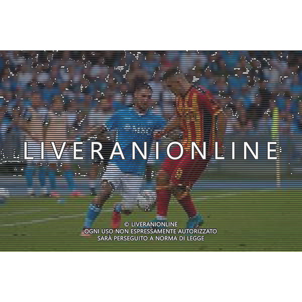 TVEM October 26, 2024 Napoli, Italy - SSC Napoli vs US Lecce - Italian soccer serie A 2024/25 - Diego Armando Maradona Stadium. In the pic: Matteo Politano of SSC Napoli in action against Nikola Krstovic of US Lecce @Emmanuele Mastrodonato/AGENZIA ALDO LIVERANI SAS