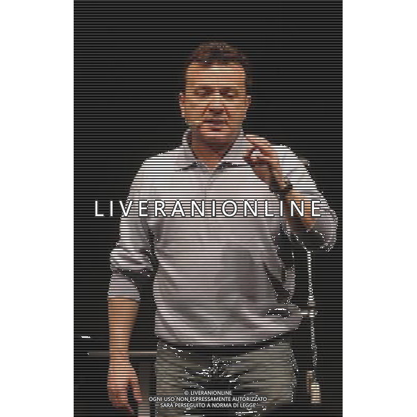 Milano 16/01/2006 Teatro Filodrammatici Pupo ( Enzo Ghinazzi ) \'Il Grande Croupier \' nella foto: Pupo durante le prove foto Danilo Recalcati / AG.Aldo Liverani