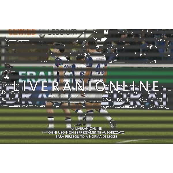 Hellas Verona players expresses disappointment during Atalanta BC vs Hellas Verona FC, 9° Serie A Enilive 2024-25 game at Gewiss stadium in Bergamo (BG), Italy, on October 26, 2024. (Photo by Davide Casentini) /AGENZIA ALDO LIVERANI SAS