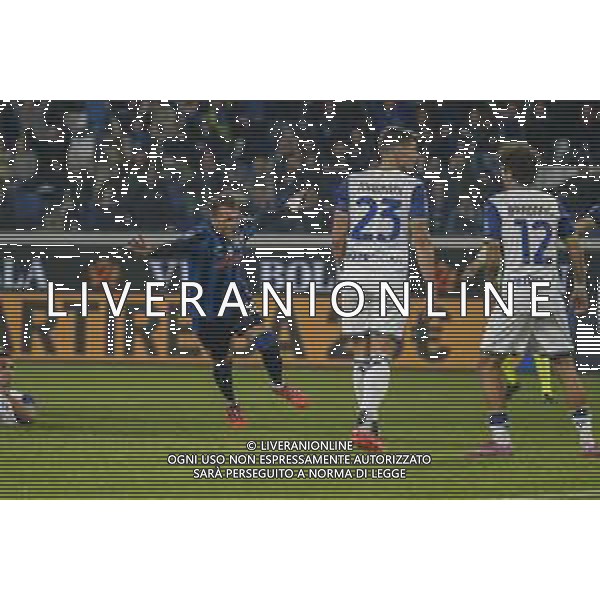 Mateo Retegui of Atalanta BC celebrates after scoring during Atalanta BC vs Hellas Verona FC, 9° Serie A Enilive 2024-25 game at Gewiss stadium in Bergamo (BG), Italy, on October 26, 2024. (Photo by Davide Casentini) /AGENZIA ALDO LIVERANI SAS