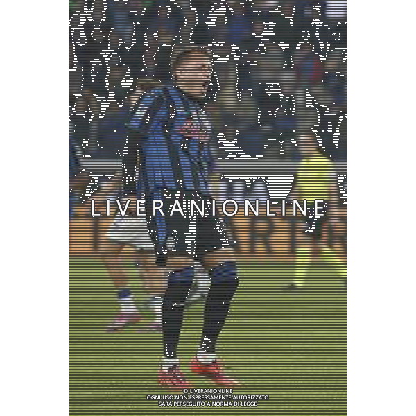 Mateo Retegui of Atalanta BC celebrates after scoring during Atalanta BC vs Hellas Verona FC, 9° Serie A Enilive 2024-25 game at Gewiss stadium in Bergamo (BG), Italy, on October 26, 2024. (Photo by Davide Casentini) /AGENZIA ALDO LIVERANI SAS