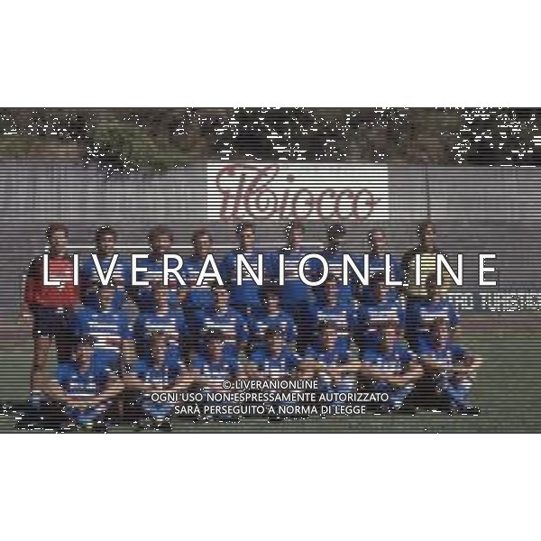 DIAP-FORMAZIONE SQUADRA UNIONE CALCIO SAMPDORIA CAMPIONATO SERIE A 1984 -1985 AG ALDO LIVERANI SAS
