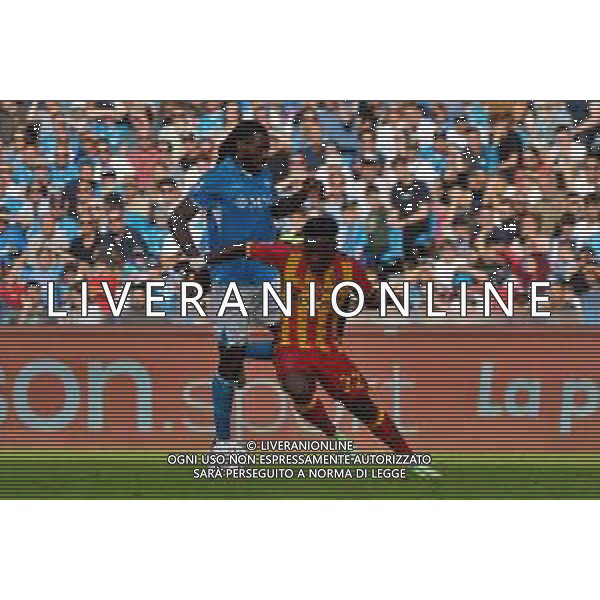 TVEM October 26, 2024 Napoli, Italy - SSC Napoli vs US Lecce - Italian soccer serie A 2024/25 - Diego Armando Maradona Stadium. In the pic: Lameck Banda of US Lecce in action against Andre’ Frank Anguissa of SSC Napoli ©Emmanuele Mastrodonato /AGENZIA ALDO LIVERANI SAS