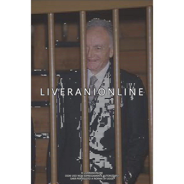 DIAP-RETROSPETTIVA MICHELE SINDONA BANCHIERE NELLA FOTO MICHELE SINDONA NEL PROCESSO PER IL CRAC DELLA BANCA PRIVATA ITALIANA NELL\'ANNO 1985 A MILANO AG ALDO LIVERANI SAS