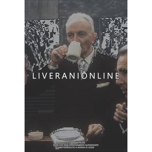 DIAP-RETROSPETTIVA MICHELE SINDONA BANCHIERE NELLA FOTO MICHELE SINDONA A PROCESSO PER L\'OMICIDIO DELL\'AVVOCATO GIORGIO AMBROSOLI NELL\'ANNO 1985 A MILANO AG ALDO LIVERANI SAS 