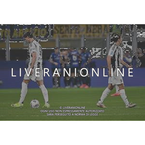 Inter vs Juventus nella foto delusione Juventus ed esultanza Inter dopo il gol dell\'1 a 0 Milano 27-10-2024 Stadio Giuseppe Meazza - San Siro Campionato Serie A Enilive - 9a giornata foto Roberto Garavaglia/Agenzia Aldo Liverani sas/AGENZIA ALDO LIVERANI SAS