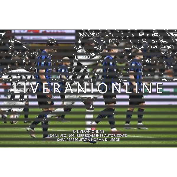 Inter vs Juventus nella foto Timothy Weah (Juventus) esultanza dopo il gol del 2 a 1 Milano 27-10-2024 Stadio Giuseppe Meazza - San Siro Campionato Serie A Enilive - 9a giornata foto Roberto Garavaglia/Agenzia Aldo Liverani sas/AGENZIA ALDO LIVERANI SAS