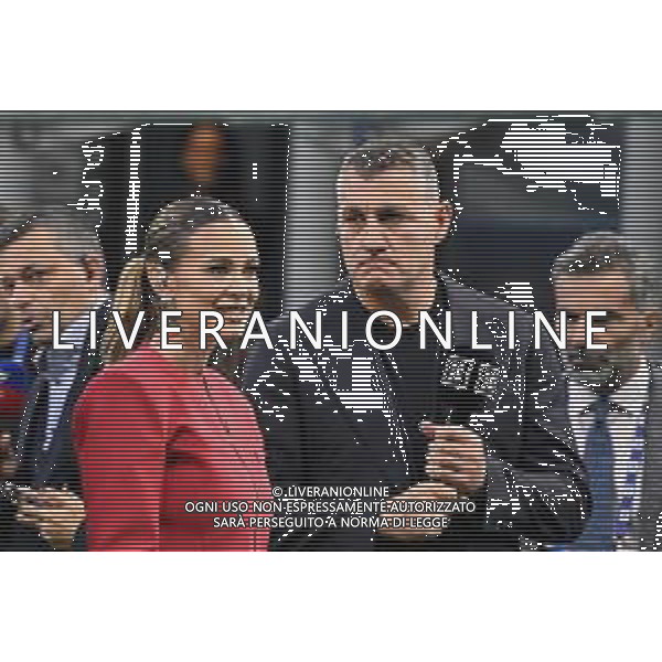 Serie A 2024-2025 Stadio Giuseppe Meazza 27-10-2024 Nella foto: Christian Vieri e Diletta Leotta FOTO ANDREA ROSITO- AG ALDO LIVERANI SAS -INTER vs JUVENTUS 9a giornata Campionato Calcio Serie A - 27-10-2024
