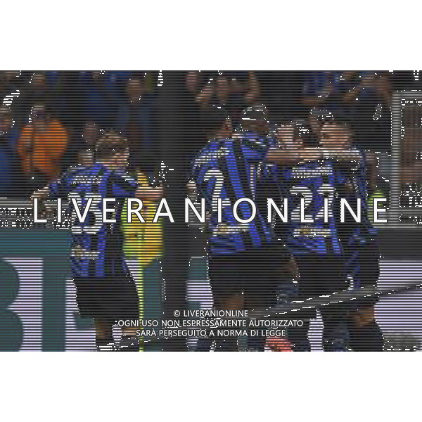 TVMV-Milano 27.10.2024 Giuseppe Meazza ©Manuela Viganti/Agenzia Aldo Liverani Inter vs Juventus Campionato Calcio Serie A Enilive 2024/2025 9a giornata Nella foto: esultanza inter dopo il gol di piotr zielinski ©Viganti/AGENZIA ALDO LIVERANI SAS