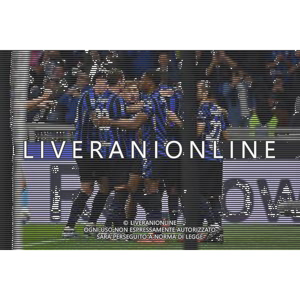 TVMV-Milano 27.10.2024 Giuseppe Meazza ©Manuela Viganti/Agenzia Aldo Liverani Inter vs Juventus Campionato Calcio Serie A Enilive 2024/2025 9a giornata Nella foto: esultanza inter dopo il gol di piotr zielinski ©Viganti/AGENZIA ALDO LIVERANI SAS