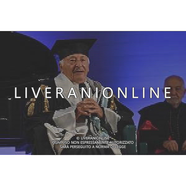 TVRG Laurea honorem Mogol nella foto Giulio Rapetti Mogol Milano 28-10-2024 Università IULM conferimento del Master ad Honorem a Giulio Rapetti Mogol in Editoria e Produzione musicale foto Roberto Garavaglia/Agenzia Aldo Liverani sas