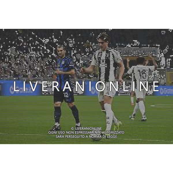 Serie A 2024-2025 Stadio Giuseppe Meazza 27-10-2024 Nella foto: Dusan Vlahovic e Henrikh Mkhitaryan -INTER vs JUVENTUS 9a giornata Campionato Calcio Serie A - 27-10-2024