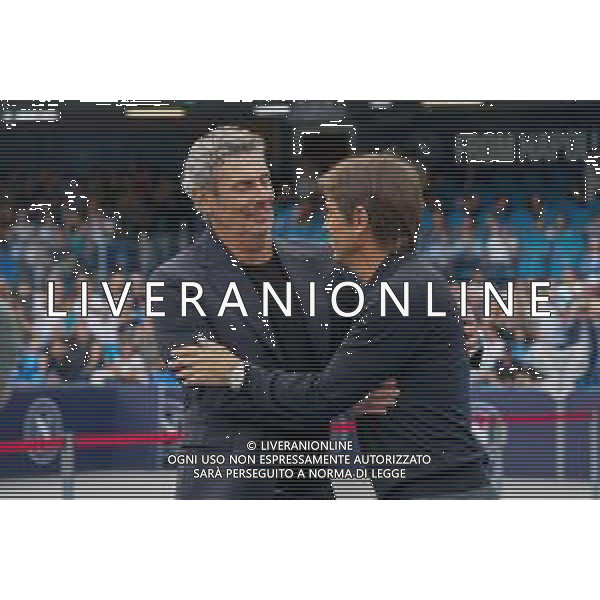 TVEM October 26, 2024 Napoli, Italy - SSC Napoli vs US Lecce - Italian soccer serie A 2024/25 - Diego Armando Maradona Stadium. In the pic: Antonio Conte e Luca Gotti ©Emmanuele Mastrodonato/AGENZIA ALDO LIVERANI SAS