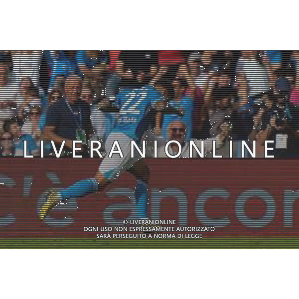 TVEM October 26, 2024 Napoli, Italy - SSC Napoli vs US Lecce - Italian soccer serie A 2024/25 - Diego Armando Maradona Stadium. In the pic: Giovanni Di Lorenzo of SSC Napoli celebrates after scoring a goal that was after disallowed foto emmanuele mastrdonato-ag aldo liverani sas
