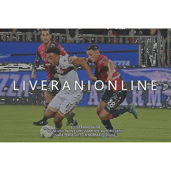 29-10-2024. Cagliari calcio-Bologna F.C. 10° giornata Serie A calcio Italia 2024/2025, stadio Unipol Domus Cagliari. Foto Salvatore Moi/Agenzia Aldo Liverani s.as. Nella foto: Dan Ndoye Bologna, Gabriele Zappa Cagliari ©MOI SALVATORE-AGENZIA ALDO LIVERANI SAS