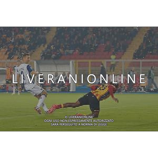 TVEM October 29, 2024 Lecce, Italy - US Lecce vs Hellas Verona - Italian soccer serie A 2024/25 - Via Del Mare Stadium. In the pic: Patrick Dorgu of US Lecce scores a goal of 1-0 foto emmanuele mastrodonato-ag aldo liverani sas