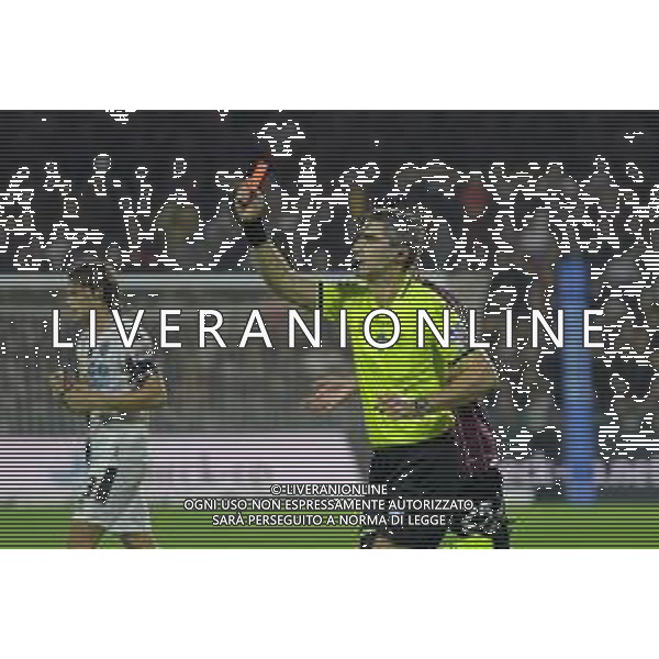 29 10 2024 - Salerno. Stadio Arechi. Campionato Serie B. Salernitana-Cesena Nella foto gabriele scatena arbitro espelle vincenzo fiorillo Foto Giuseppe Cuozzo/Agenzia Liverani-AGENZIA ALDO LIVERANI SAS