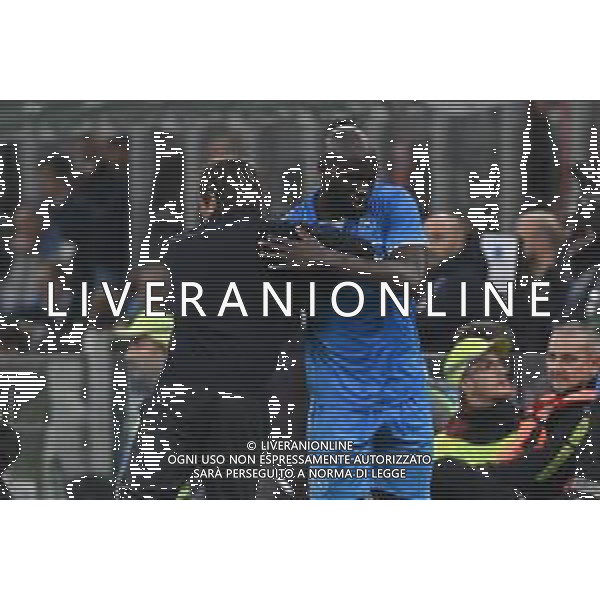 Milan vs Napoli nella foto Antonio Conte allenatore Napoli e Romelu Lukaku (Napoli) dopo la sostituzione Milano 29-10-2024 Stadio Giuseppe Meazza - San Siro Campionato Serie A Enilive - 10a giornata foto Roberto Garavaglia/Agenzia Aldo Liverani sas