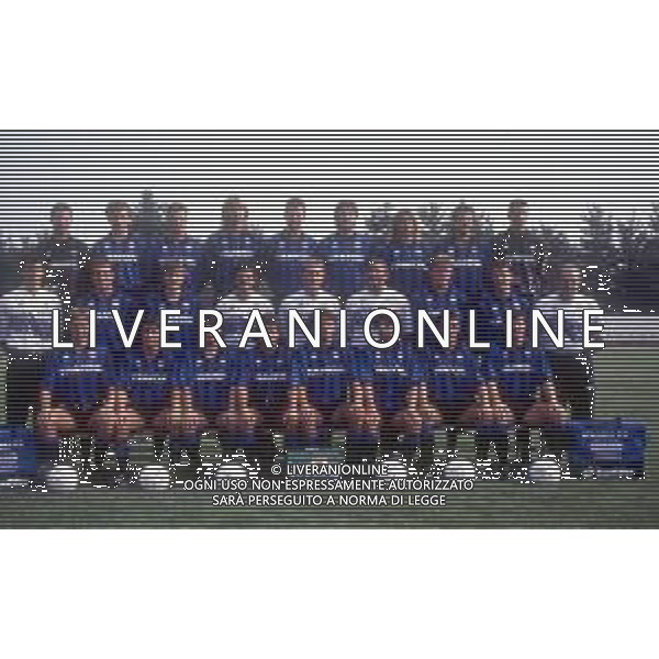 DIAP-FORMAZIONE ATALANTA BERGAMASCA CALCIO NELLA FOTO LA FORMAZIONE DELL\'ATALANTA BERGAMASCA CALCIO ANNO 1991-1992 AG ALDO LIVERANI SAS
