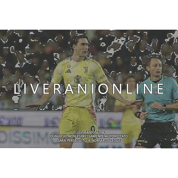 Dusan Vlahovic of Juventus FC gestures during Udinese Calcio vs Juventus FC, 11° Serie A Enilive 2024-25 game at Bluenergy stadium in Udine (UD), Italy, on November 02, 2024. (Photo by Davide Casentini)- AGENZIA ALDO LIVERANI SAS