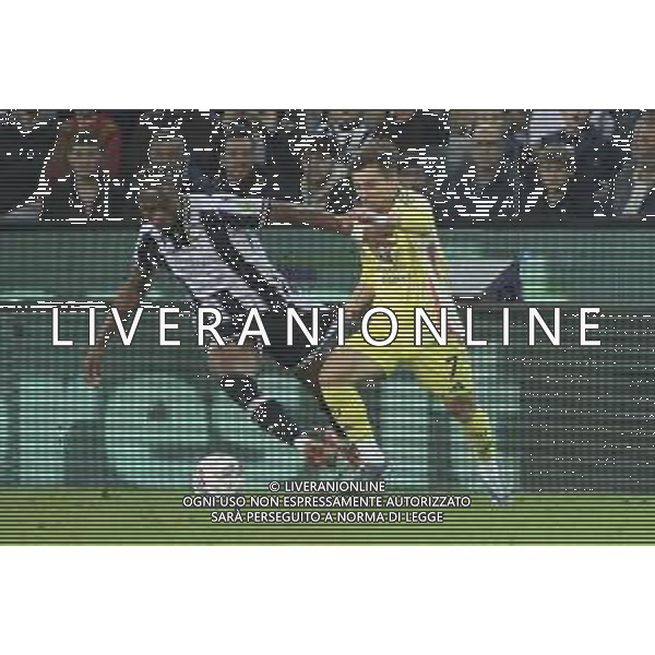 Francisco Conceicao of Juventus FC battle for the ball with Kingsley Ehizibue of Udinese FC during Udinese Calcio vs Juventus FC, 11° Serie A Enilive 2024-25 game at Bluenergy stadium in Udine (UD), Italy, on November 02, 2024. (Photo by Davide Casentini)- AGENZIA ALDO LIVERANI SAS