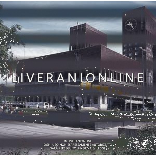 DIAP- NORVEGIA CITTA \' OSLO ANNI 70 IL MUNICIPIO DI OSLO FOTO CARLO LORENZINI-AG ALDO LIVERANI SAS