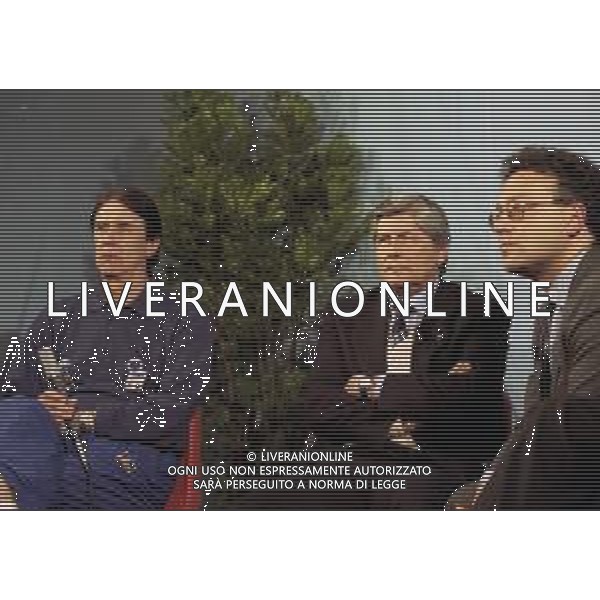 NEG- TRIESTE 29-03-1997 QUALIFICAZIONE AI MONDIALI DI CALCIO ITALIA MOLDOVA 3-0 NELLA FOTO CESARE MALDINI ALLENATORE NAZIONALE ITALIANA CON IL PRESIDENTE LUCIANO NIZZOLA AG ALDO LIVERANI SAS