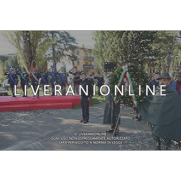 IMOLA 04 11 2024 4 NOVEMBRE FESTA DELL\'UNITA\' NAZIONALE E DELLE FORZE ARMATE NELLA FOTO COLONELLO IN CONGEDO DELL\'AEREONAUTICA PRESIDENTE ASSOCIAZIONE DELL\'ARMA FRANCO CAMAGGI ONORE ALLA BANDIERA FORZE DELL\'ORDINE ©SANNA-AGENZIA ALDO LIVERANI SAS
