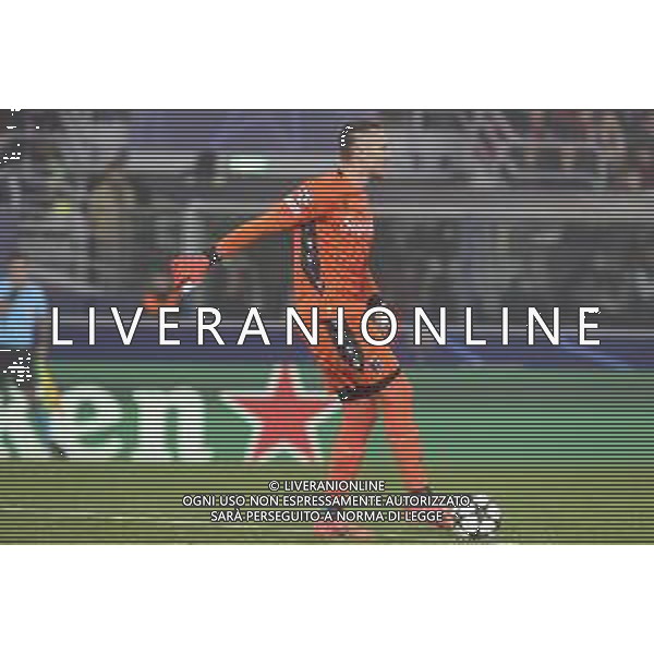 Lukas Skorupski of Bologna FC during Bologna BFC vs AS Monacò, 4° round of Chanpions League 2024-25, game at Renato Dall\'Ara stadium in Bologna (BO), Italy, on November 05, 2024. (Photo by Davide Casentini) AG ALDO LIVERANI SAS DCTV-