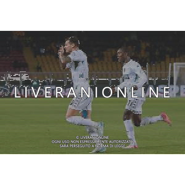 TVEM November 08, 2024 Lecce, Italy - US Lecce vs Empoli FC - Italian soccer serie A 2024/25 - Via Del Mare Stadium. In the pic: Pietro Pellegri of Empoli FC celebrates after scoring a goal ©Emmanuele Mastrodonato - AGENZIA ALDO LIVERANI SAS