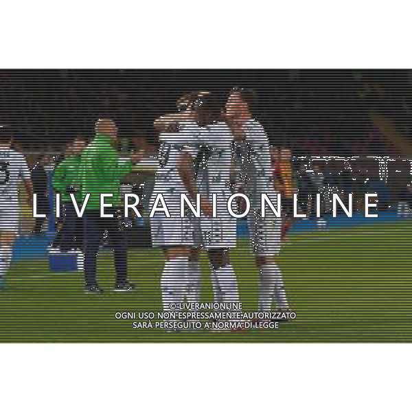 TVEM November 08, 2024 Lecce, Italy - US Lecce vs Empoli FC - Italian soccer serie A 2024/25 - Via Del Mare Stadium. In the pic: Pietro Pellegri of Empoli FC celebrates after scoring a goal with teammates foto emmanuele mastrodonato-ag aldo liverani sas