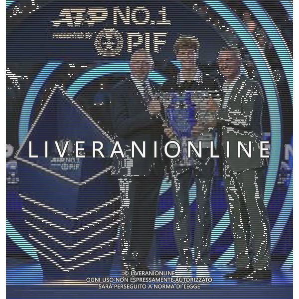 Le Nitto ATP Finals Tennis - Inalpi Arena di Torino 11 Novembre 2024 La premiazione di Jannik Sinner con il titolo di Numero 1 ATP del mondo ©MEZZELANI - GMT - AGENZIA ALDO LIVERANI SAS