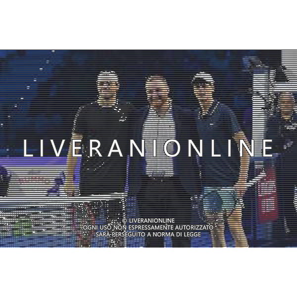 Torino 12.11.2024 Inalpi Arena @Manuela Viganti /Ag. Aldo Liverani sas Nitto Atp Finals 2024 Singolare Jannik Sinner vs Taylor Fritz Nella foto: taylor fritz e jannik sinner