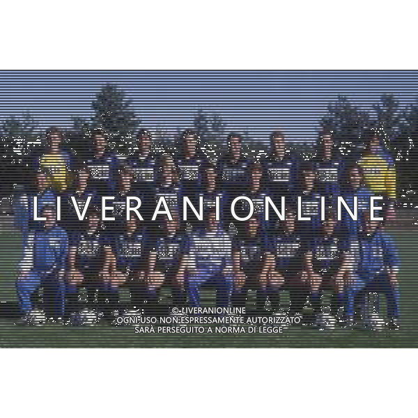 DIAP-FORMAZIONE ATALANTA CALCIO 1988-1989 NELLA FOTO LA FORMAZIONE DELL\'ATALANTA CALCIO NELL\'ANNO 1988-1989 AG ALDO LIVERANI SAS