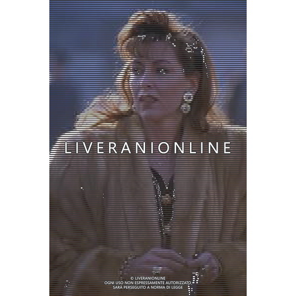 DIA- RETROSPETTIVA GIUSY ACHILLI (Giuseppina Schiavo) NELLA FOTO GIUSY ACHILLI PRESIDENTE PAVIA CALCIO NELL’ANNO 1990 AG ALDO LIVERANI SAS