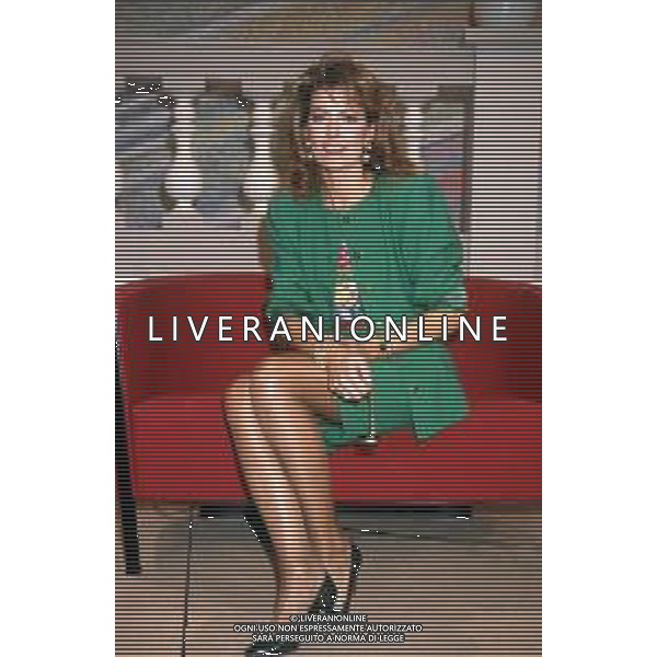 DIA- RETROSPETTIVA GIUSY ACHILLI (Giuseppina Schiavo) NELLA FOTO GIUSY ACHILLI PRESIDENTE PAVIA CALCIO NELL’ANNO 1990 AG ALDO LIVERANI SAS
