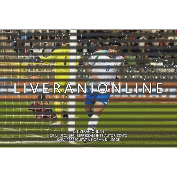 TVEM November 14, 2024 Brussels, Belgium - Belgium vs Italy - UEFA Nations League 2024/25, League A Group A2 match - King Baudouin Stadium. In the pic: Sandro Tonali of Italy celebrates after scoring a goal foto emmanuele-mastrodonato-ag aldo liiverani sas