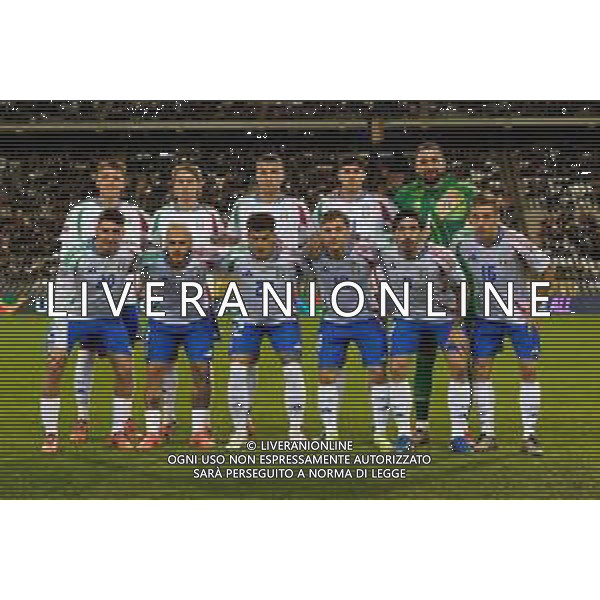 TVEM November 14, 2024 Brussels, Belgium - Belgium vs Italy - UEFA Nations League 2024/25, League A Group A2 match - King Baudouin Stadium. In the pic: Italy team line up foto emmanuele-mastrodonato-ag aldo liiverani sas