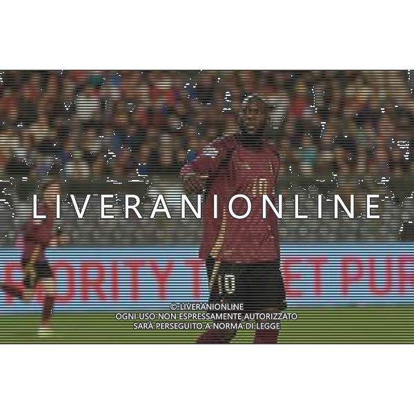 TVEM November 14, 2024 Brussels, Belgium - Belgium vs Italy - UEFA Nations League 2024/25, League A Group A2 match - King Baudouin Stadium. In the pic: Romelu Lukaku of Belgium foto emmanuele mastrodonato-ag aldo liverani sas