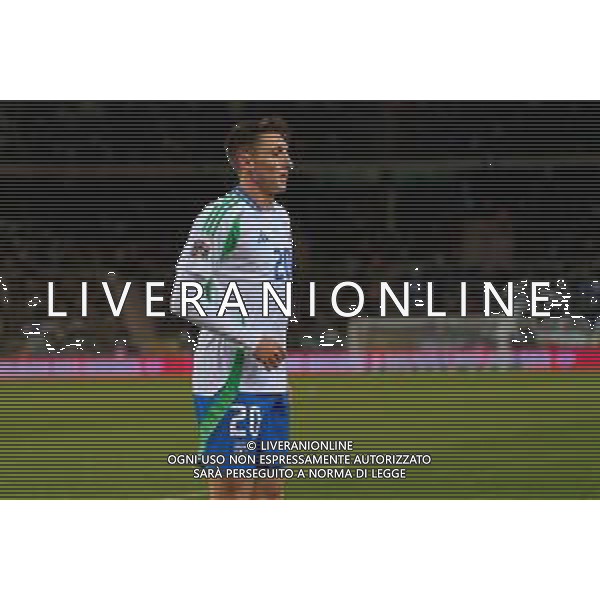 TVEM November 14, 2024 Brussels, Belgium - Belgium vs Italy - UEFA Nations League 2024/25, League A Group A2 match - King Baudouin Stadium. In the pic: Andrea Cambiaso of Italy foto emmanuele mastrodonato-ag aldo liverani sas