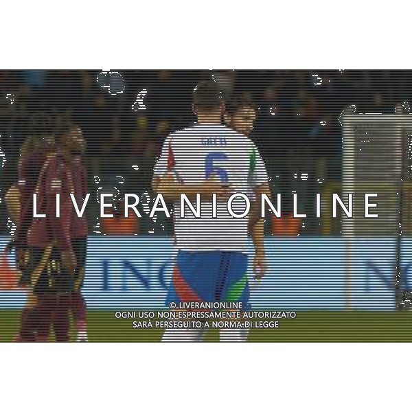TVEM November 14, 2024 Brussels, Belgium - Belgium vs Italy - UEFA Nations League 2024/25, League A Group A2 match - King Baudouin Stadium. In the pic: Manuel Locatelli of Italy and Federico Gatti of Italy celebrates the victory foto emmanuele mastrodonato-ag aldo liverani sas