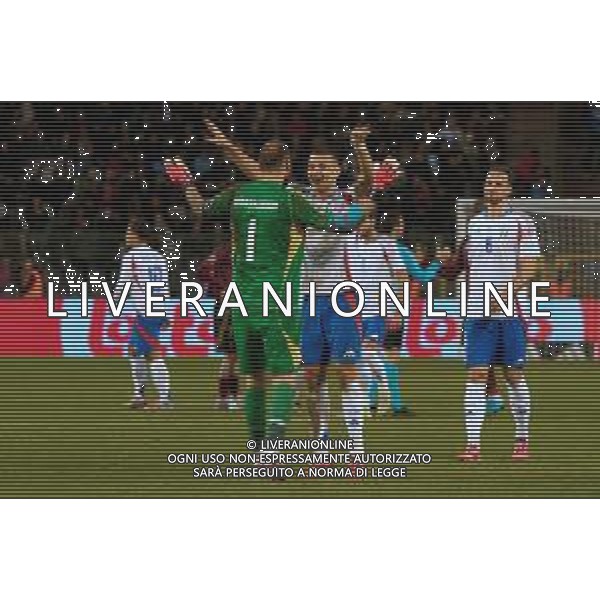 TVEM November 14, 2024 Brussels, Belgium - Belgium vs Italy - UEFA Nations League 2024/25, League A Group A2 match - King Baudouin Stadium. In the pic: Alessandro Buongiorno of Italy and Gianluigi Donnarumma of Italy celebrates the victory foto emmanuele mastrodonato-ag aldo liverani sas
