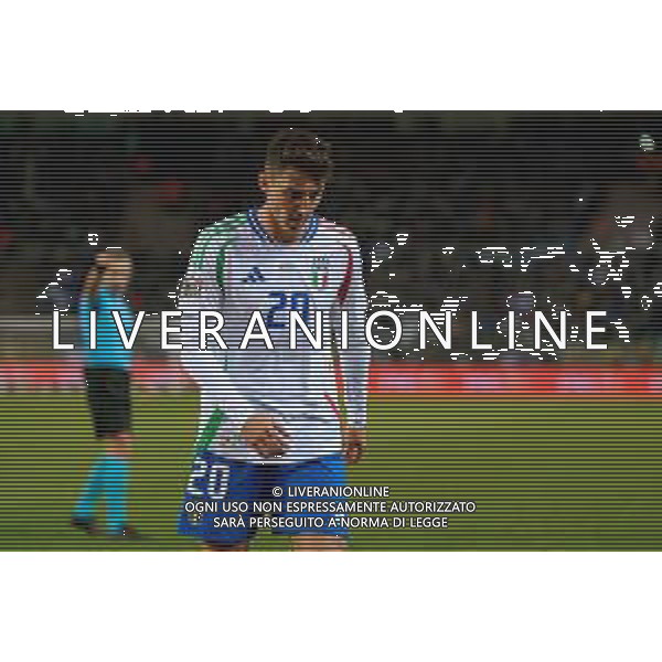 TVEM November 14, 2024 Brussels, Belgium - Belgium vs Italy - UEFA Nations League 2024/25, League A Group A2 match - King Baudouin Stadium. In the pic: Andrea Cambiaso of Italy foto emmanuele mastrodonato-ag aldo liverani sas